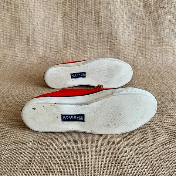 SPERRY TOP-SIDER Crest Canvas Slide On Sneakers Red Size 8 - Picture 7 of 14